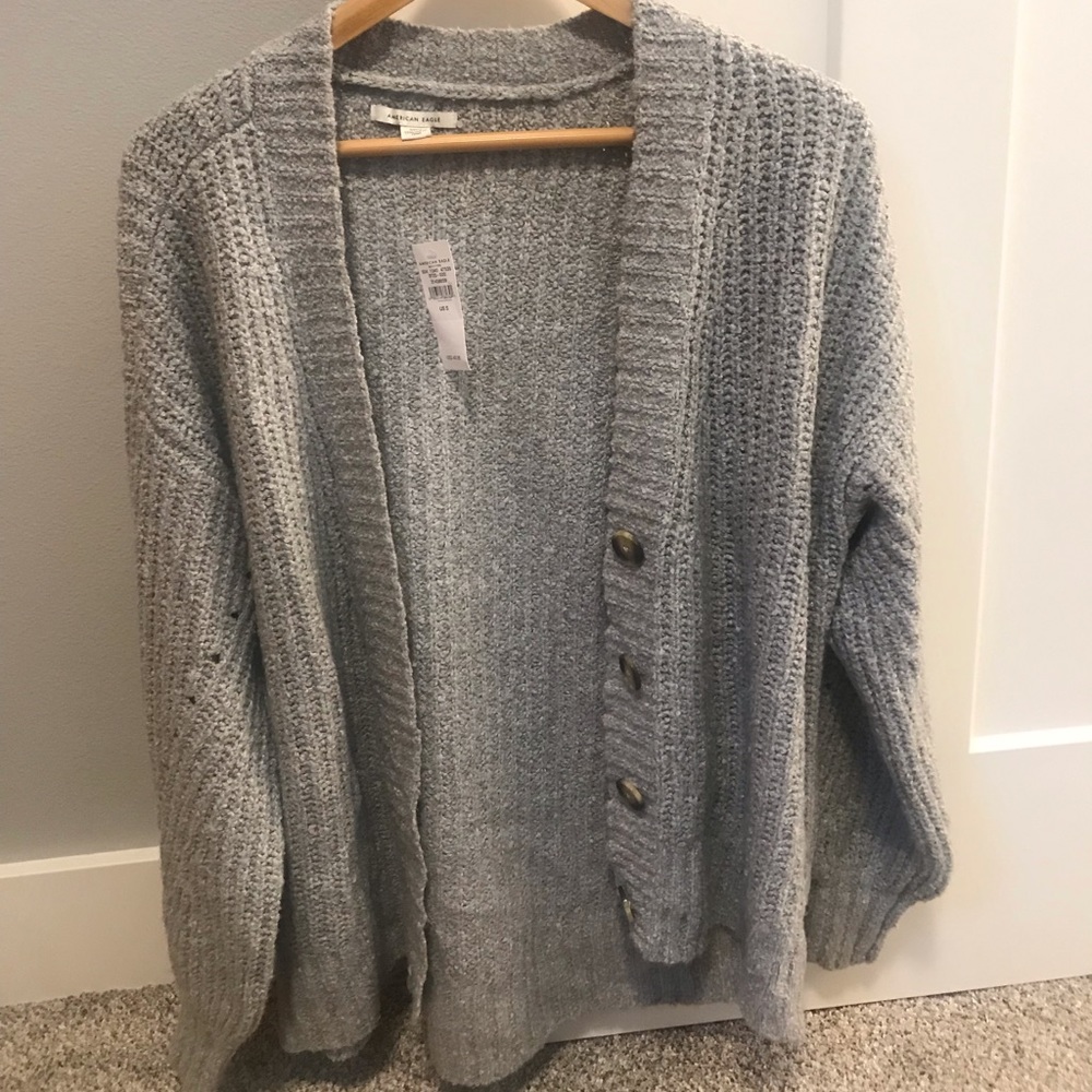 Grey American Eagle Cardigan